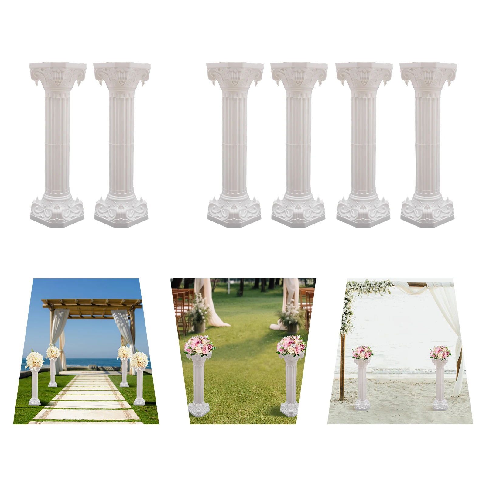 2/Nordic Style Roman Pillar Candlestick Resin Column Statue Candle Holder Stand for Home Party Wedding Decor Shooting Props