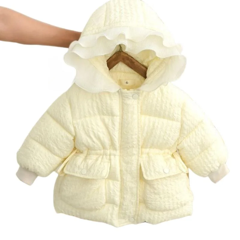 Cappotto per ragazze giacca capispalla in cotone frangivento 2023 carino addensare velluto inverno caldo tuta da neve abbigliamento per bambini