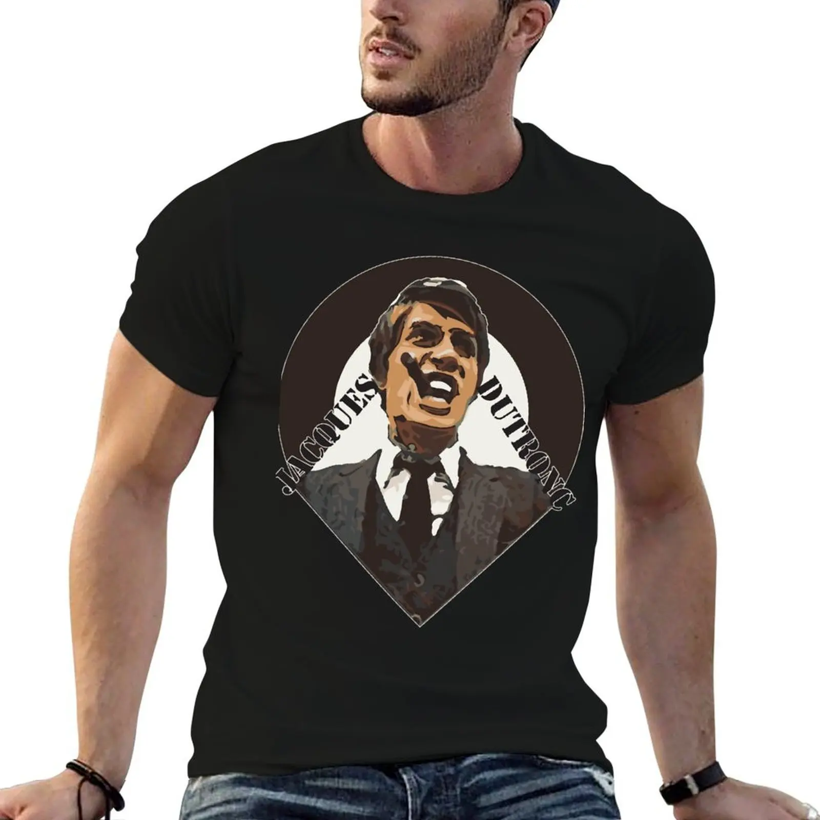 Jacques Dutronc T-Shirt boys animal print funny shirt cotton men workout shirt
