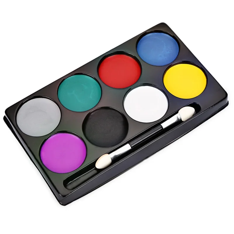 Paleta de maquillaje para arte corporal, pintura al óleo impermeable, pigmento de belleza, tatuaje, para fiesta, Festival, Halloween, 1 ud.