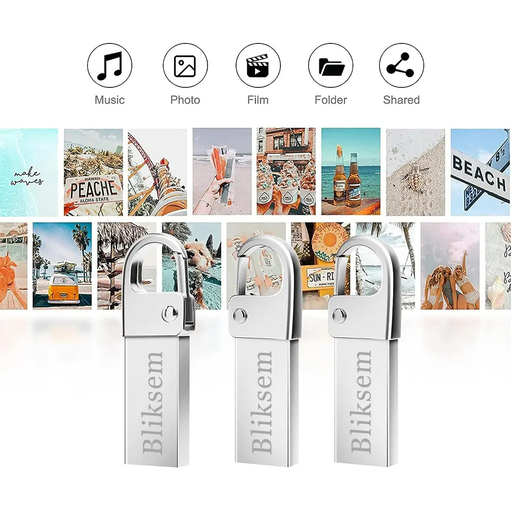 Bliksem-USB 3.0 Flash Drive, Pen Drive para PCs, Laptops, Dispositivos Automozes, Memory Stick de Áudio, 64GB