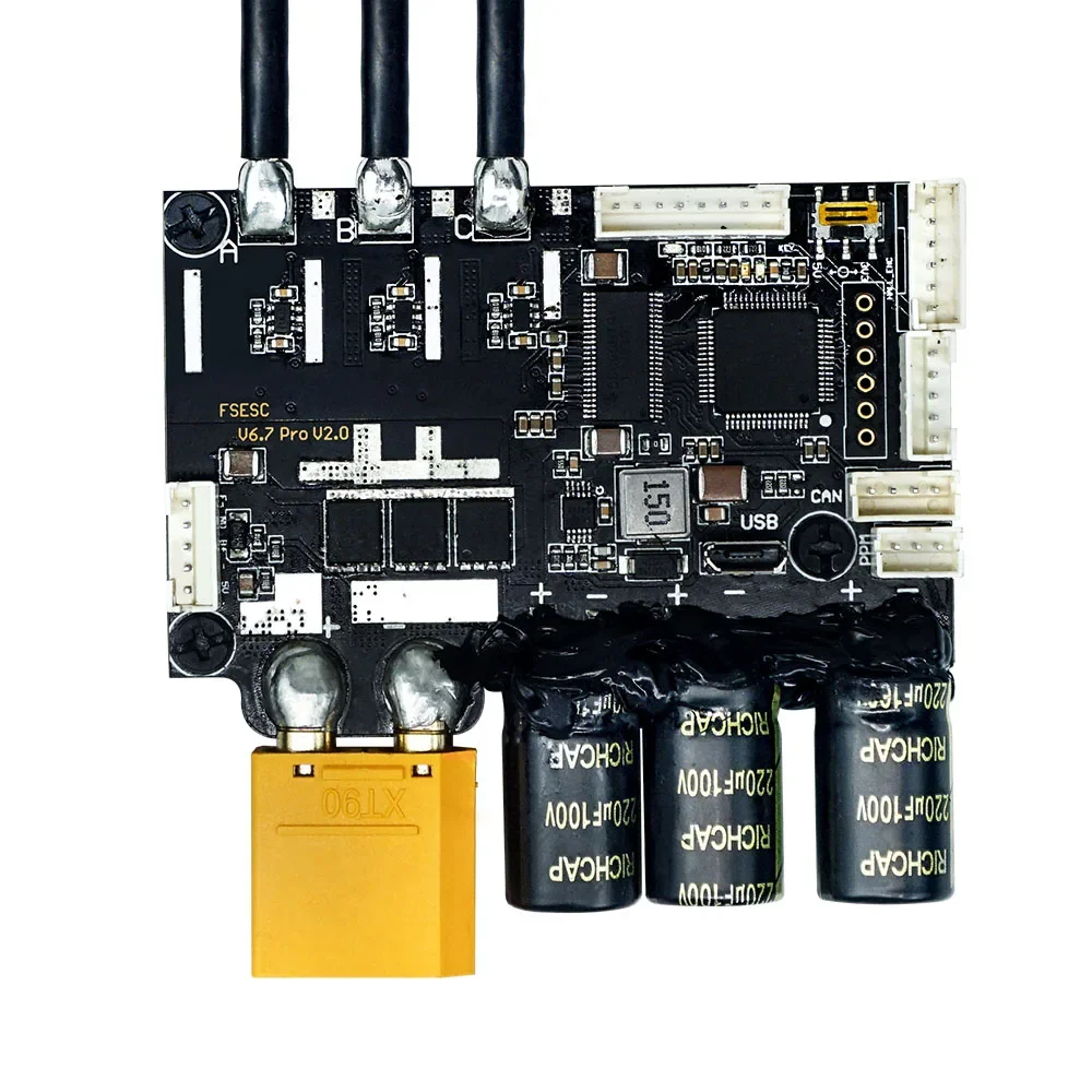 

New Flipsky ESC 6.6 6.7 Based Upon VESC 6 with Heat Sink 60A 12S Skateboard Motor ESC