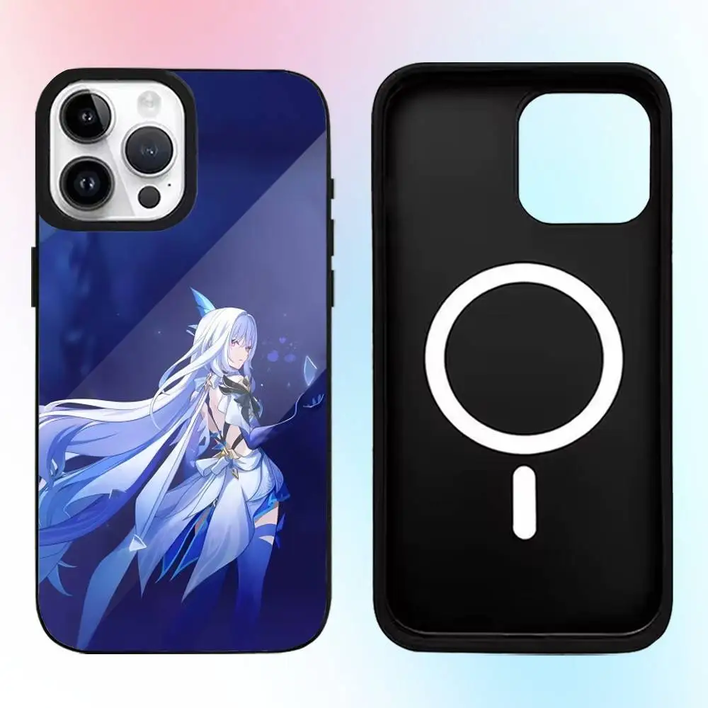 Etui na telefon G-GENSHIN IMPACT S-Skirk-es do iPhone'a 17, 16, 15, 14, 13, 12, 11 Plus, Pro Max z magnetycznym systemem Magsafe i bezprzewodowym ładowaniem.