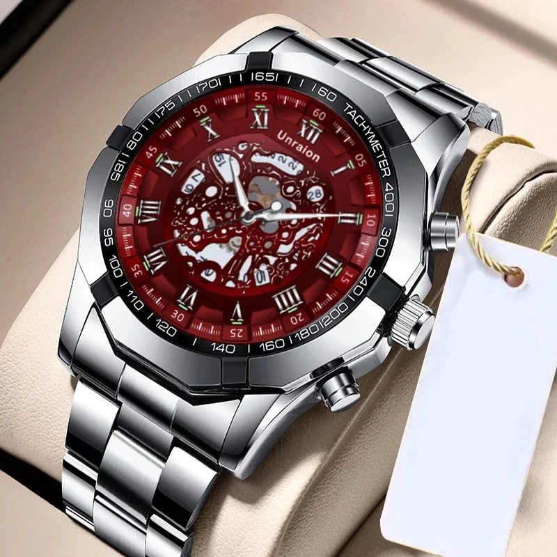 New Fully Automatic Movement Watches Men\'s Calendar Waterproof Luminous Mechanical Watch Business Large Dial Quartz Watch