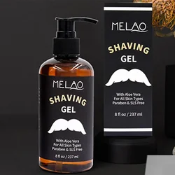 Gel de Barbear Suave para Barbear a Barba, Creme Hidratante, Óleo Protetor da Cabeça, Óleo Suavizante, Raízes, Limpa, Raízes, 237ml