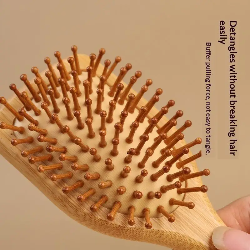 Wooden Bamboo Hair Brush Air Massage Comb Anti-static Scalp Combs Airbag Hairdressing Healthy Reduce Hair Loss Styli