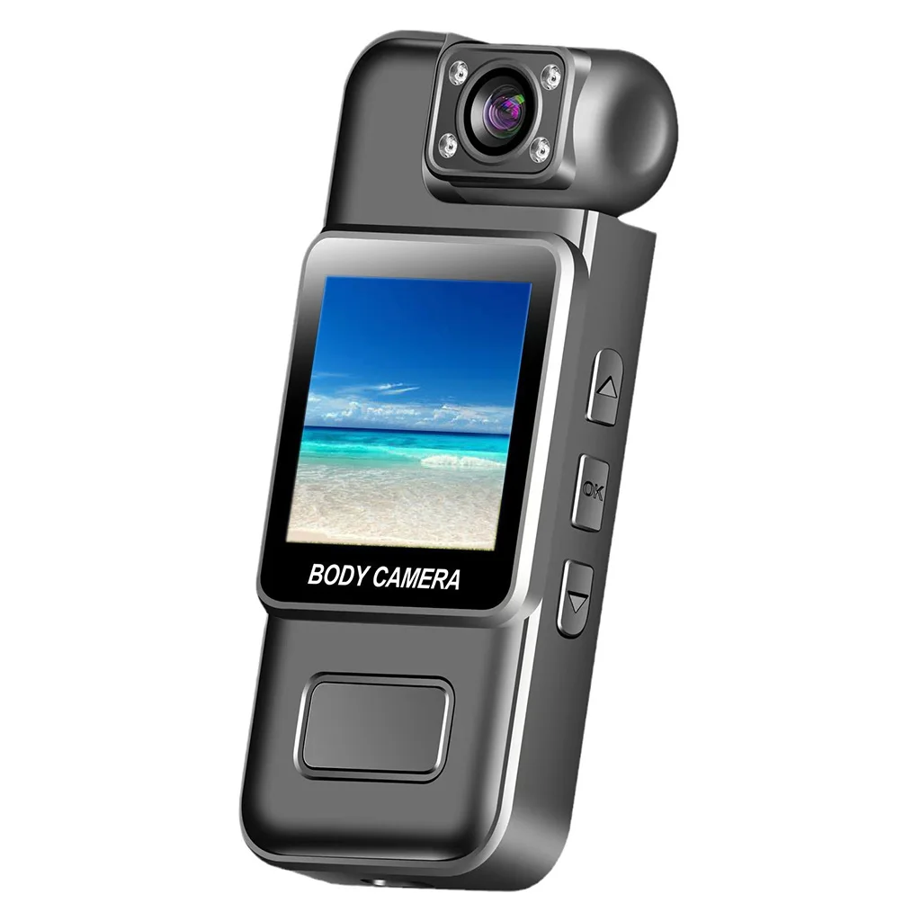 ナイトビジョン付き-4k-hd-ボディ-カメラ-–-180-°-回転レンズ、動体検知、7時間バッテリー、ポータブルセキュリティカメラ
