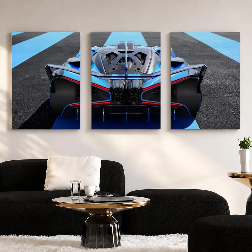 Sports Car Rear Wing Framed Wall Painting Ready to Hang Canvas Poster for Bedroom Living Room Hallway Home Decor Gift