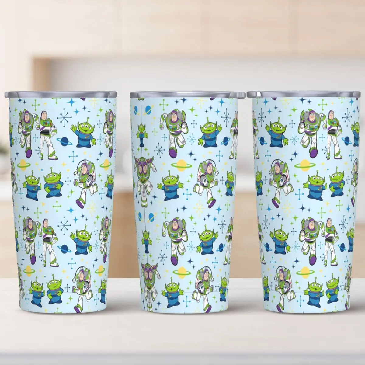 Stainless Steel Tumbler Toy Story Buzz Lightyear Coffee Mug Alien Leakproof Hot Drinks Car Mugs Travel Custom Water Bottle