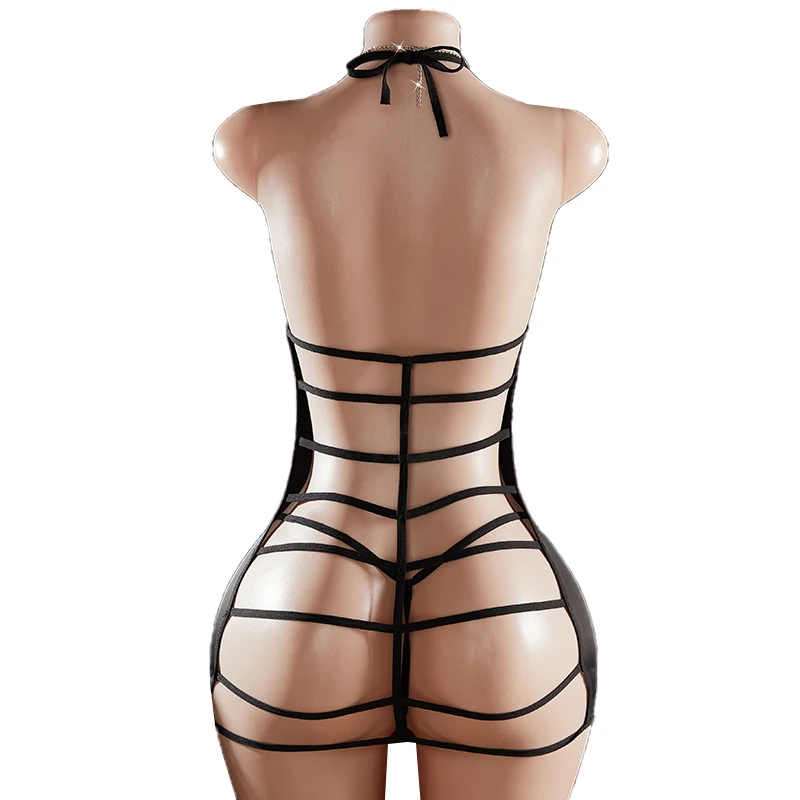 Sexy Lingerie Women's Sleepwear Sex Dress Nightgowns Suspender Backless Erotic Woman Hollow Out Backless Pijamas Erotic Costumes