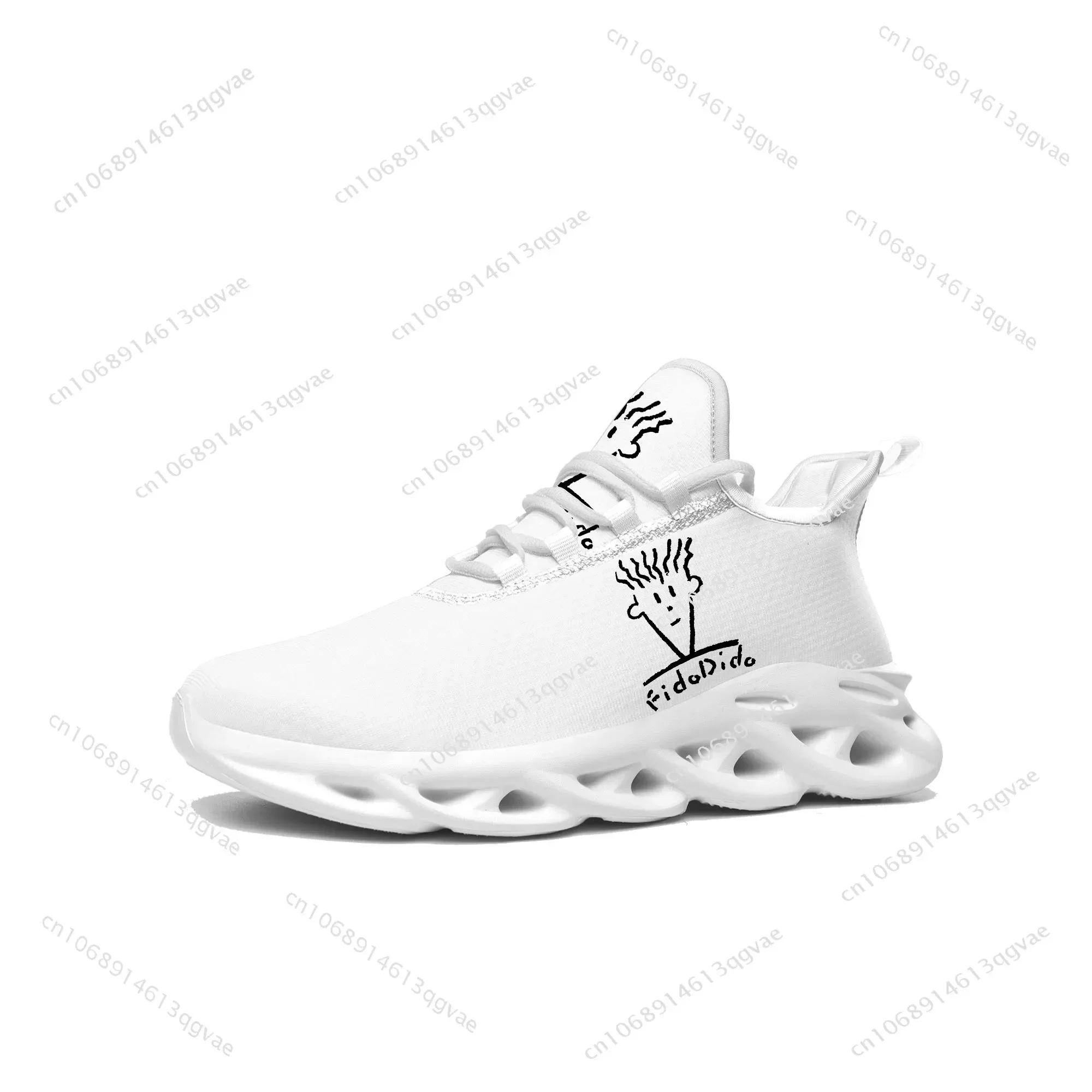 Fido Dido Flats Sneakers Mens Womens Sports Running Shoes High Quality DIY Sneaker Lace Up Mesh Footwear Tailor-made Shoe White
