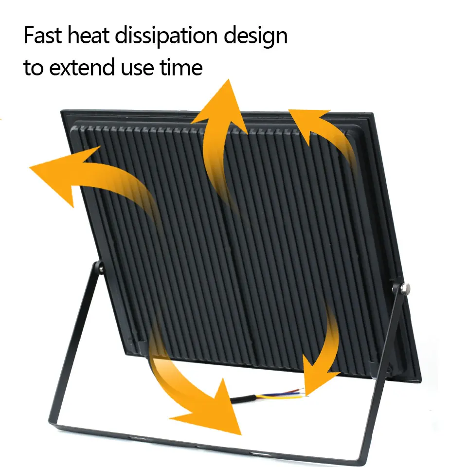 LED Floodlight Spotlight AC110/220V 20W-300W IP66 Waterproof LED Black Shell Garden Street Gate Wall LED Lighting Outside LED