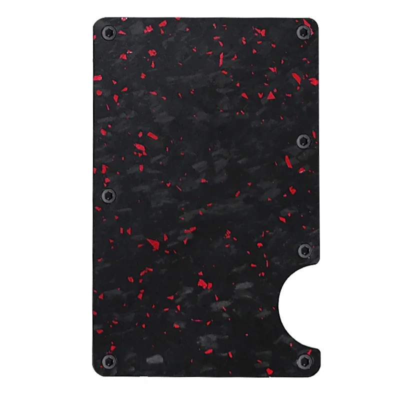 Portafoglio porta carte di credito sottile minimalista in metallo in fibra di carbonio Carteira per uomo Cartera Tarjetero Hombre Custodia porta carte di credito RFID