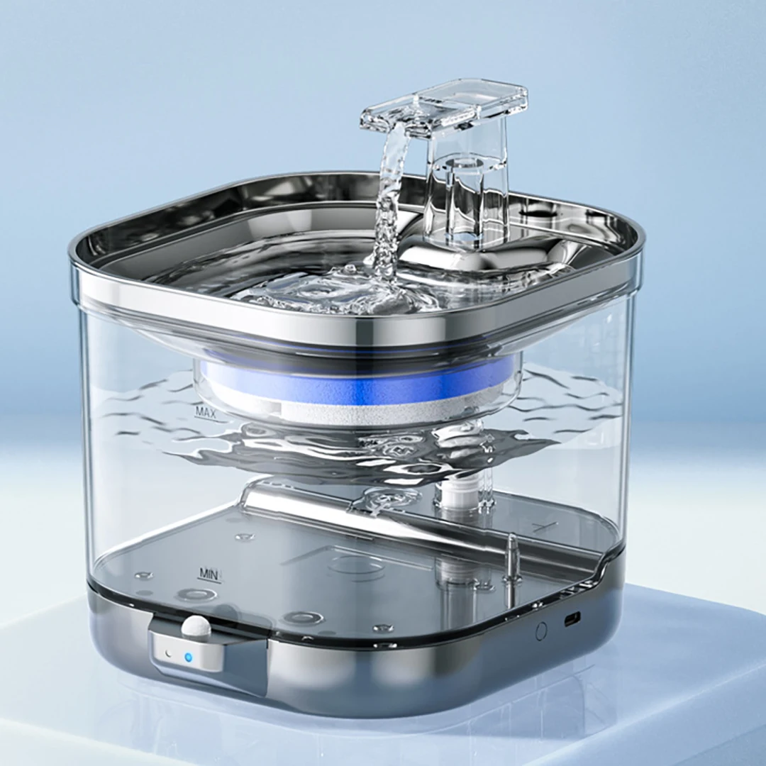 

Stainless Steel 2.5l Automatic Pet Waterer Outdoor Pet Dog Drinking Water Fountain Luxury for Cats