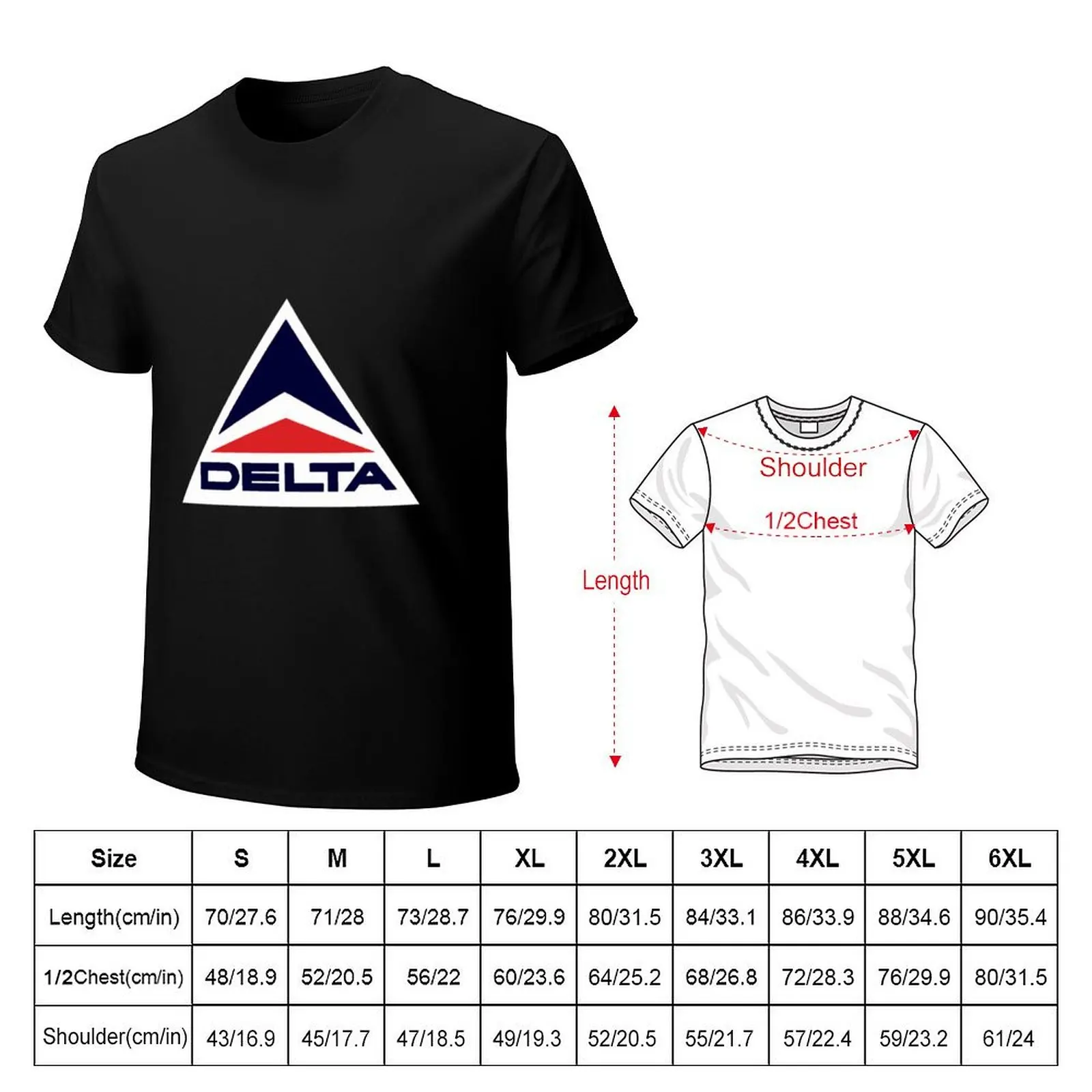 Vintage Delta Airlines T-Shirt cotton t-shirt plain for man package T-Shirt