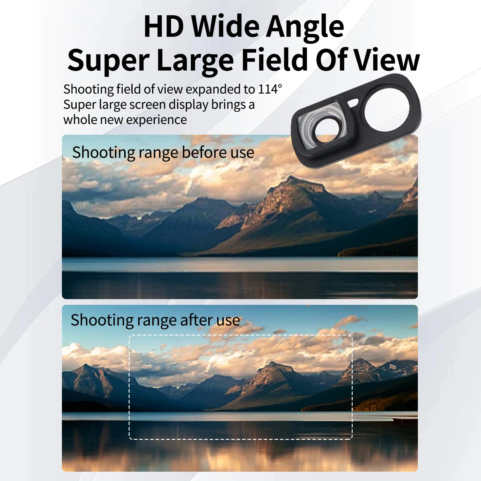 For Insta360 Luna Ultra Wide-Angle Lens Magnetic Quick-Release Optical Glass Field of View