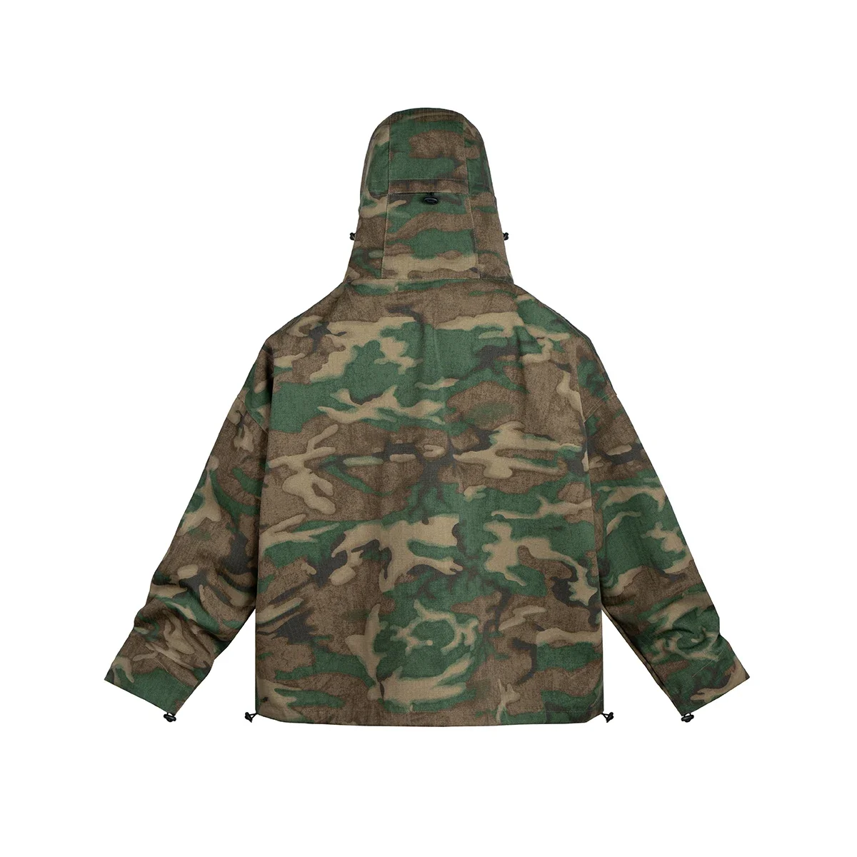 Streetwear Color Match Camouflage Hooded Jacket for Men and Women Windbreaker Casual Loose Coat Outwear Baggy Patchwork Clothes