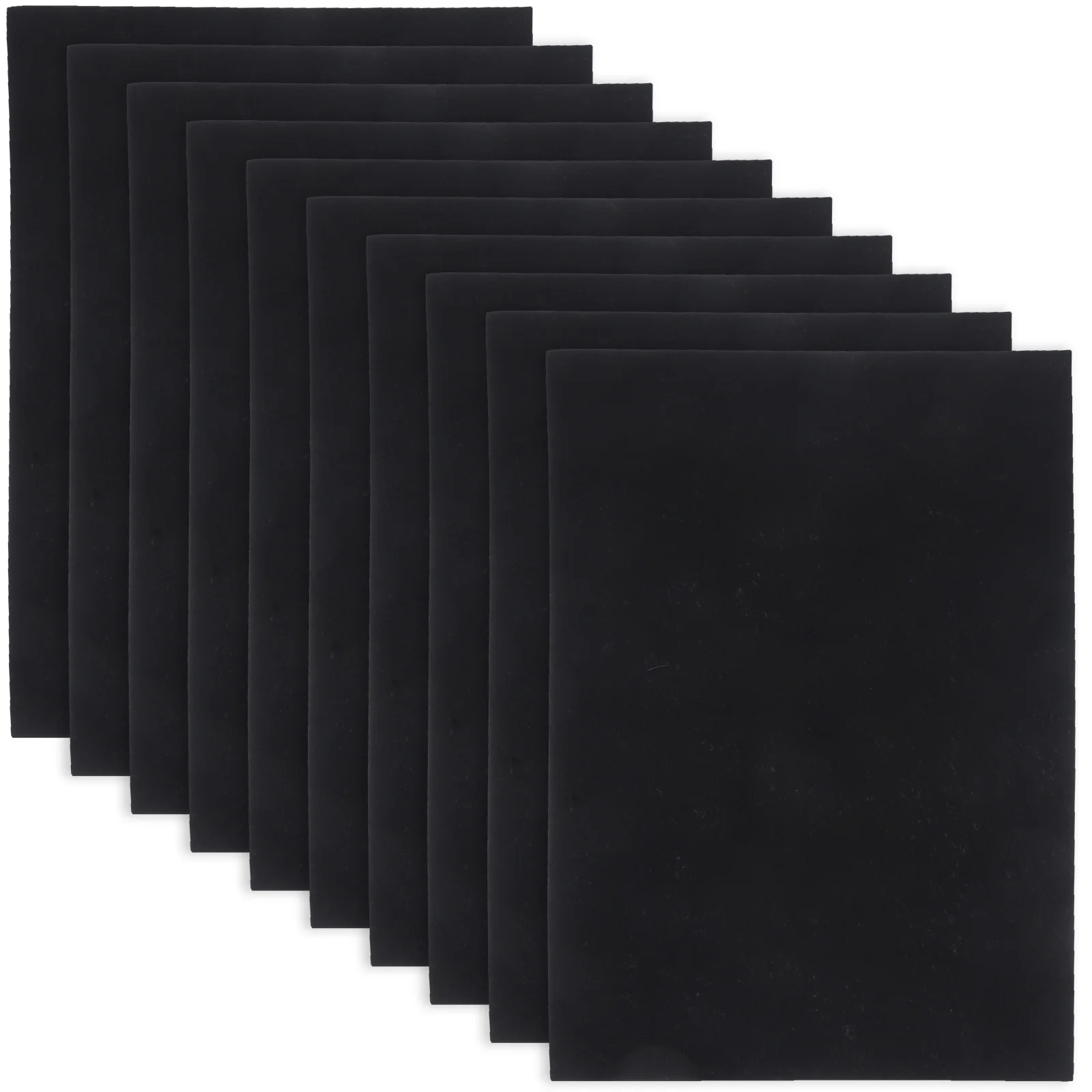 

10 Sheets Blank Kraft Paper Self-adhesive Felt Sheets Multi-purpose for Making (Black)