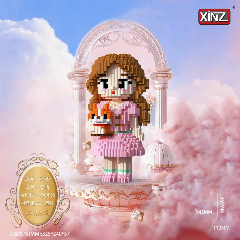 Blocs de construction de princesse Disney, dessin animé AiLuo Jasmine Ariel, briques de connexion, jouets figurines Belle pour enfants, cadeau de noël