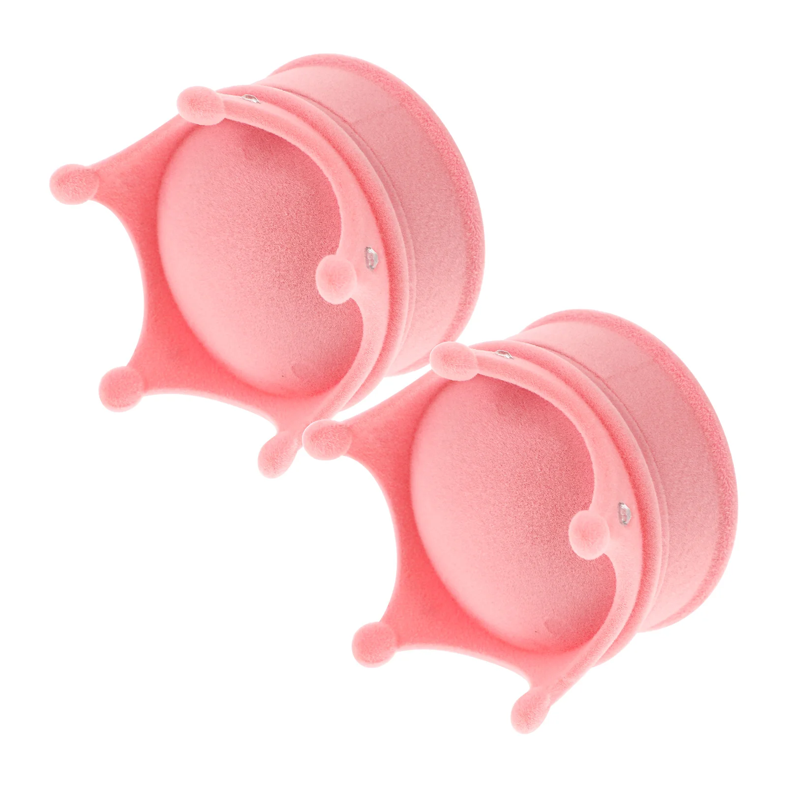 

2 Pcs Small Earrings Box Storage Holder Jewelry Case Decorations Premium DIY Crown