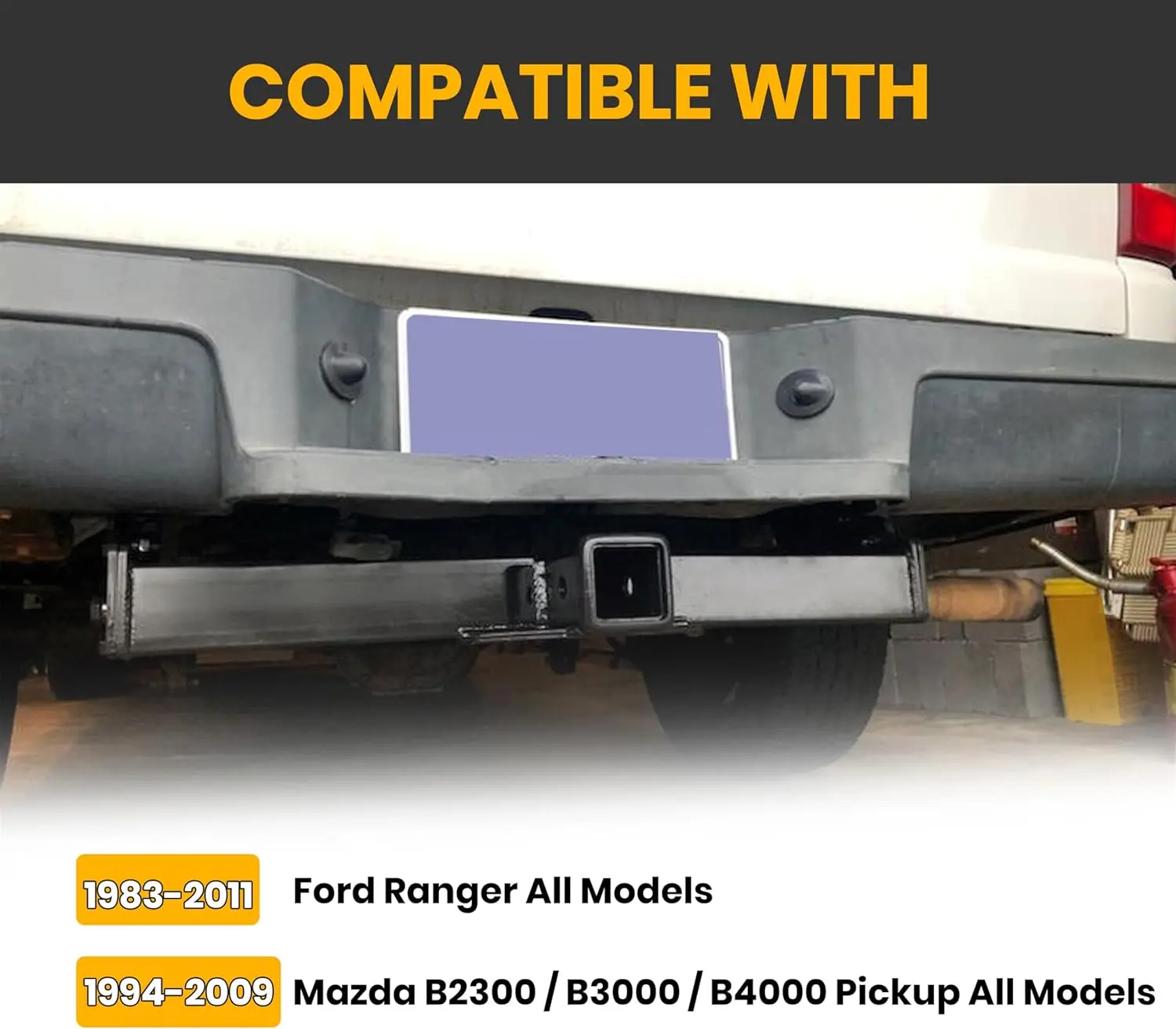 Ford Ranger and Mazda Pickup Towing, Metal Material, No Color Mentioned, Compatible with Specific Models