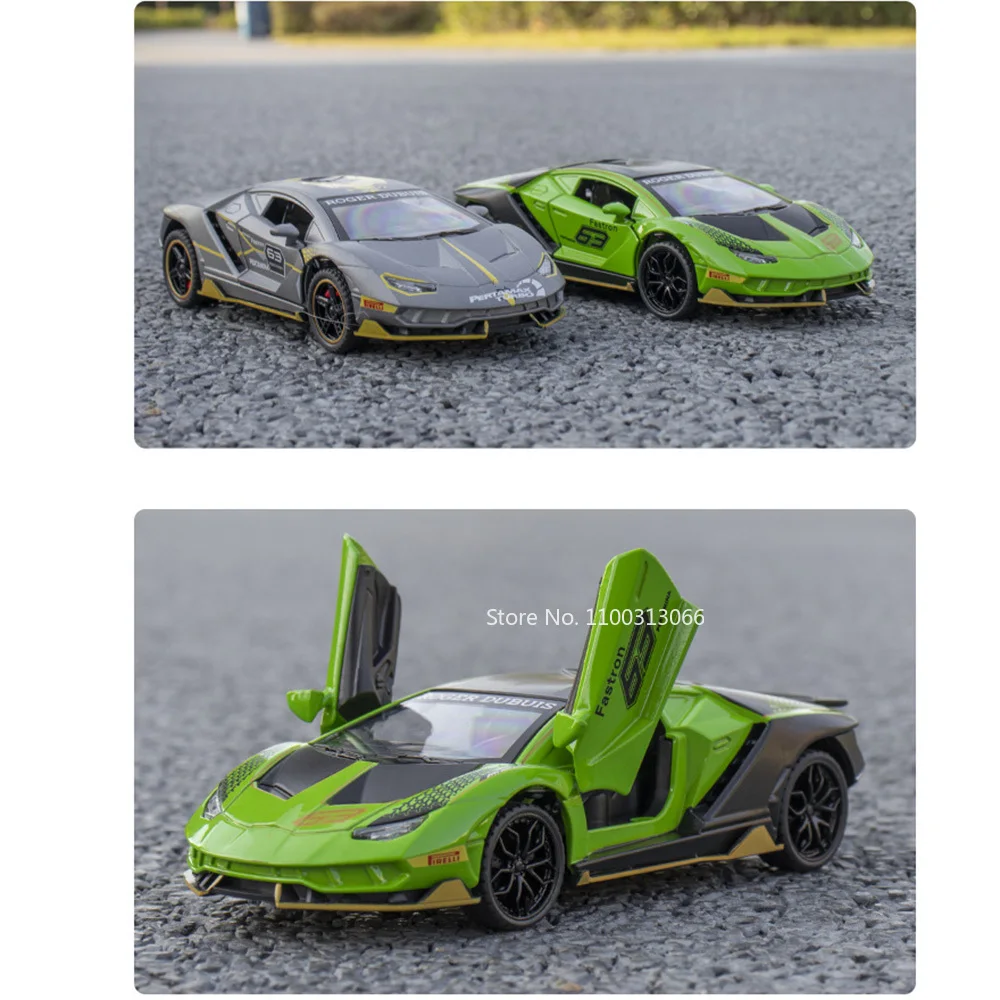 Coches de juguete de Metal LP770-4 a escala 1/32, modelo fundido a presión, rueda extraíble, coche deportivo, 3 puertas, puede abrir, vehículo, regalo de cumpleaños para novio