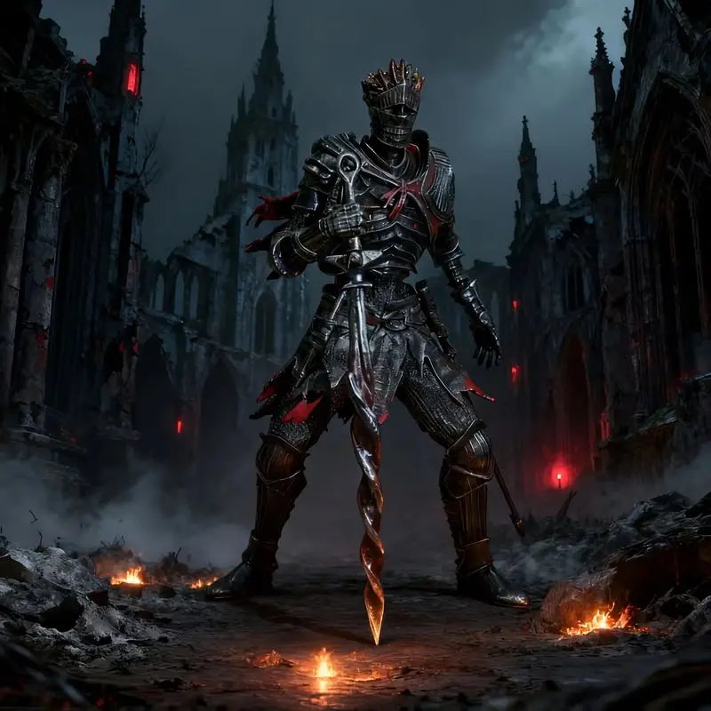 New Dark Souls ⅲ Lords Of Cinder Knight Undead Soldie Gk Game Anime Action Figure Model Pvc Decoration Ornament Collectible Toys