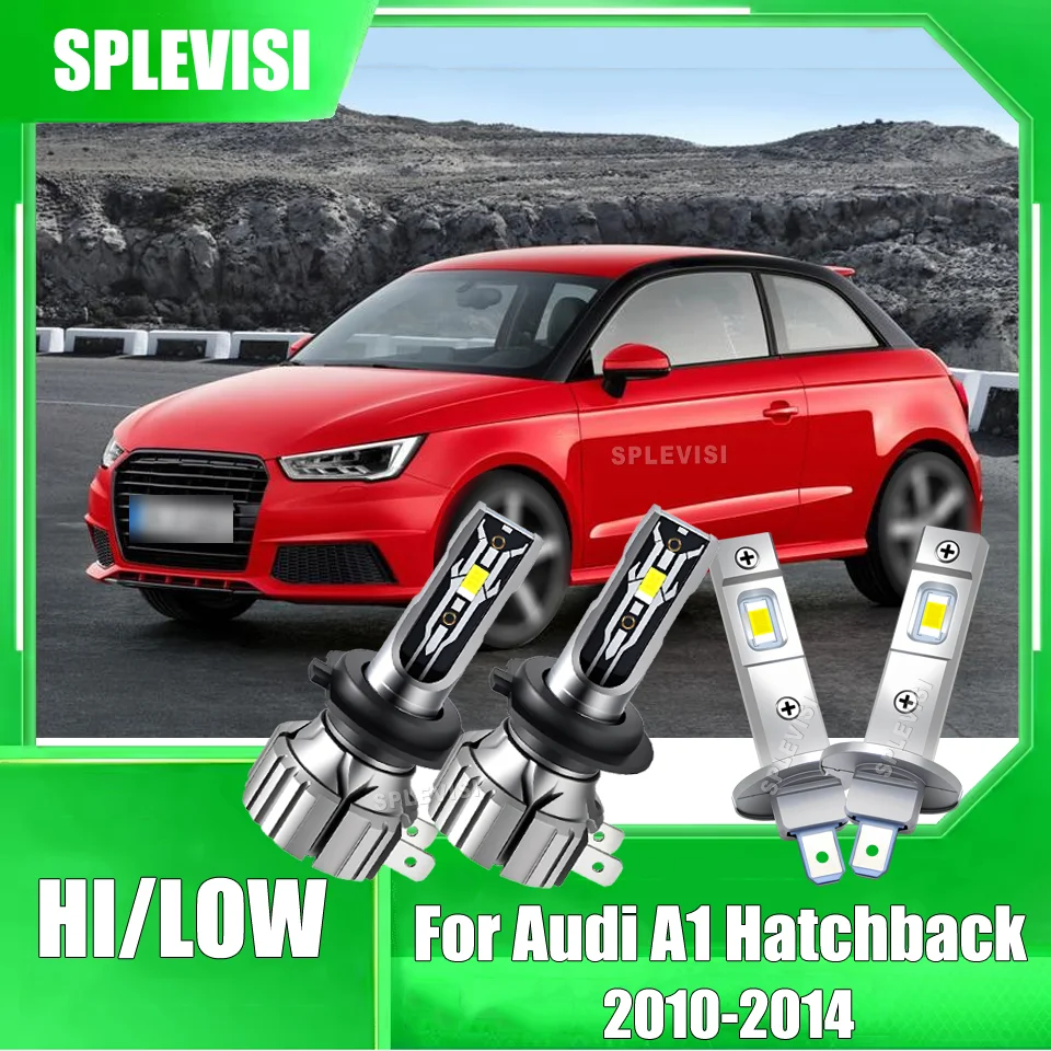 

High Power H1 H7 IP68 Waterproof LED Headlights High Low Beam FOR Rainy For Audi A1 Hatchback 2010 2011 2012 2013 2014