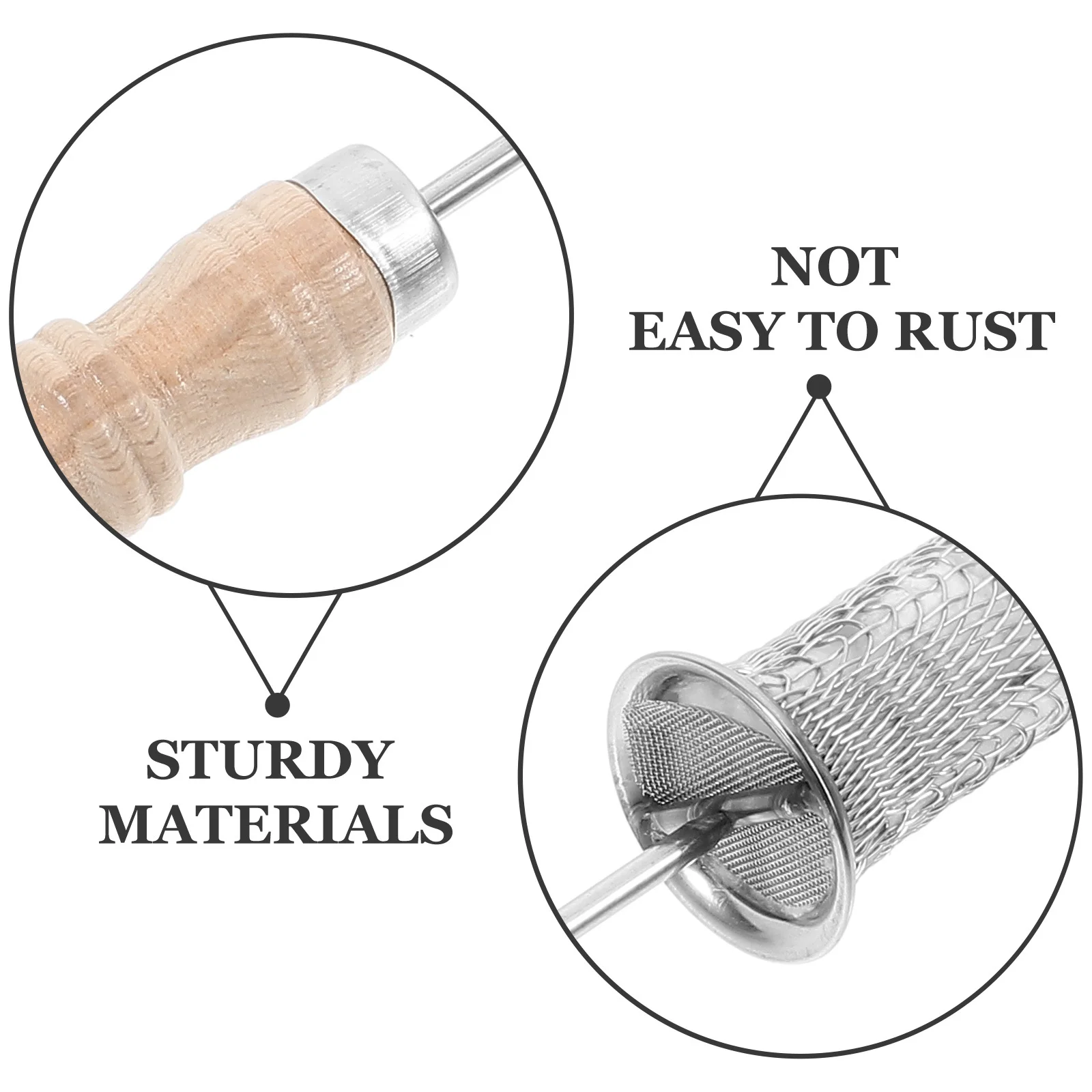 1pc Fire Starter Stick Wooden Handle Cotton Tip Quick Ignition Safe Grip Portable Cupping Therapy Tool Flame Rod For