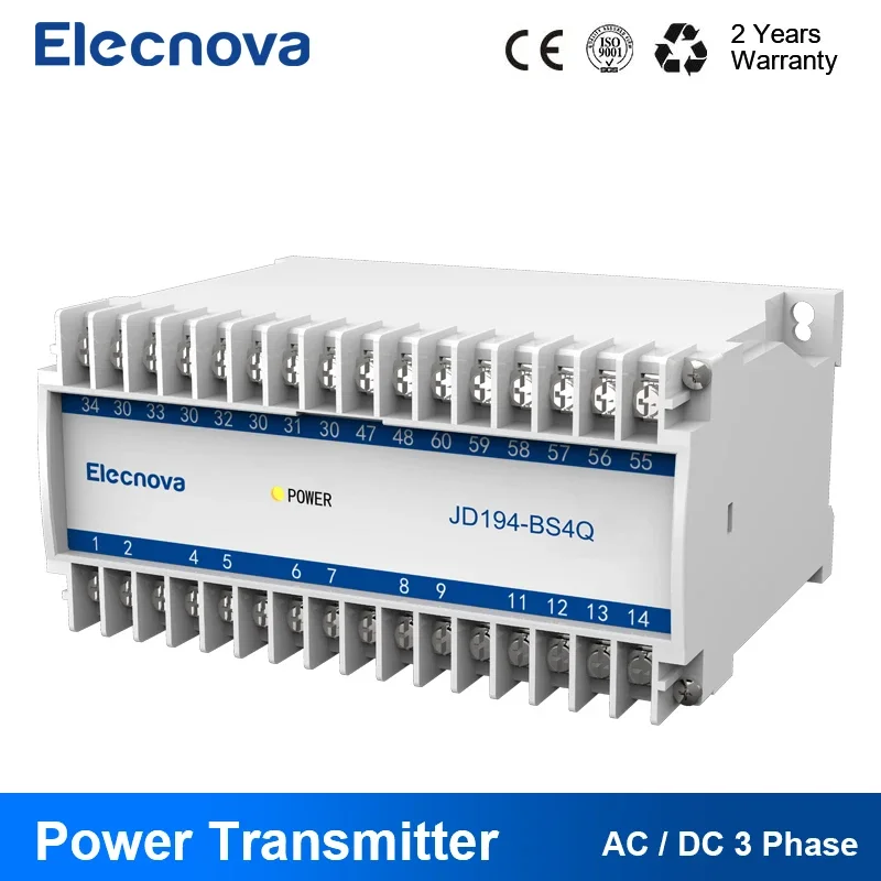 

JD194-BS4Q передатчик напряжения 3-фазный, 3-проводной, 50 Гц, источник питания переменного/постоянного тока 80 ~ 270 В-изолирующий, передающий Выходн...