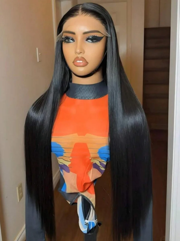13x4 HD Lace Frontal Wigs 34 Inch Lace Front Wigs Straight Human Hair Pre Plucked With Baby Hair 250 Density Human Hair Wig For Black Women Choice