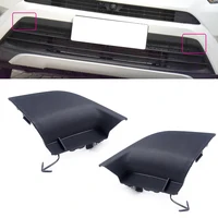 2 uds. Tapa de cubierta de ojo de gancho de remolque de parachoques delantero de coche de plástico negro compatible con Toyota RAV4 EU 2016 2017 2018