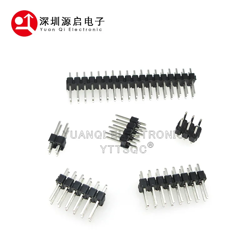 10PCS Dip 2*2/3/4/5/6/7/8/9/10/12/16/20/40/ PIN Double Row PIN HEADER 2.54MM PITCH MALE Strip Connector 2X/6P/8P/10P/20P