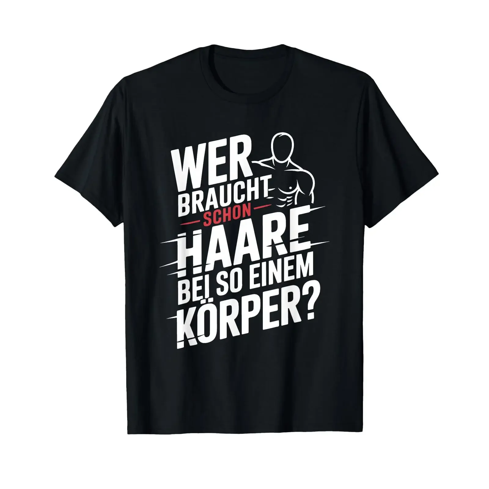 T Shirt with German Text Bald Wer Braucht Schon Haare Bei So Einem Körper Language vintage Washed designer clothes Comfortable