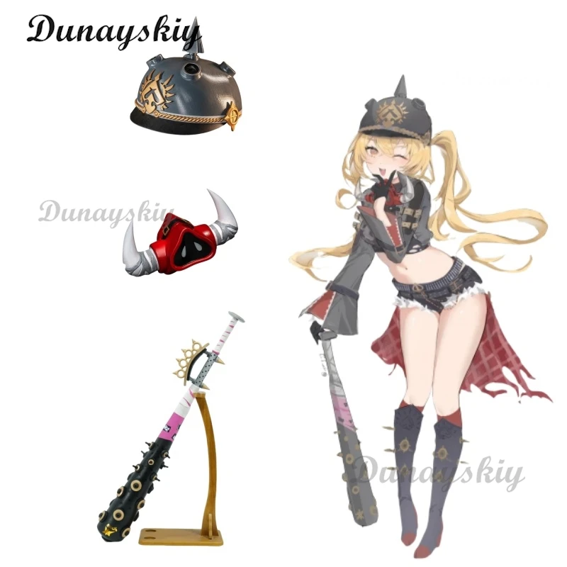 Juego Zenless Zone Zero Lucy accesorios de Cosplay 90cm Wolf Tooth Club Lucy casco Sons of Calydon Luciana accesorios de Cosplay