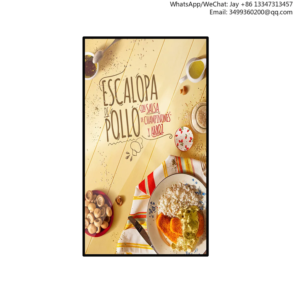 

Indoor 43 32 Inch LED Display 1080P Android 9 WiFi Narrow Bezel Wall Mounted Digital Signage LED Display Screen With CMS