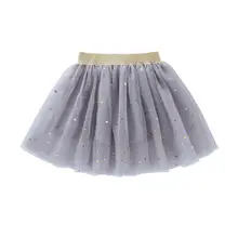 Kids Mesh Mini Skirt with Glitter Stars #4