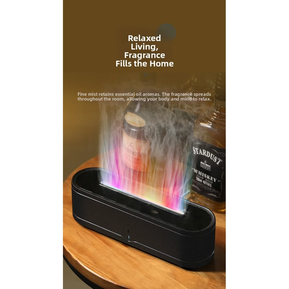 Cracked Flame Aromatherapy Humidifier 250ML Large Mist Essential Oil Diffuser With Remote Control For Bedroom Office Home
