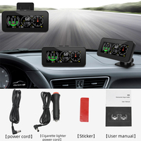 M60 Car Compass Inclinometer Speedometer GPS Speed Slope Digital Tilt Meter Head Up Display  Auto Off Road Accessories