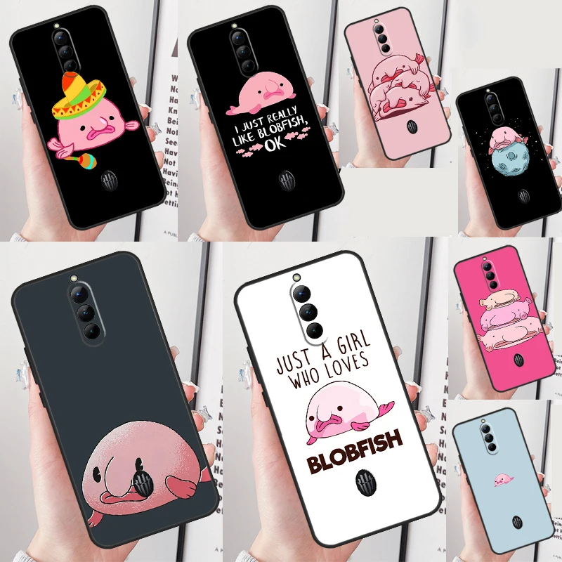 Cartoon Blobfish Case For ZTE Nubia Red Magic 8S Pro 8 Pro Plus 7S 7 Pro 6 6S 6R 5G 5S Cover Shell Fundas