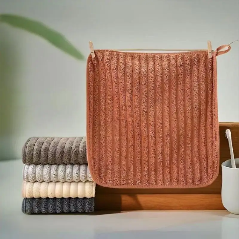 High Absorbency Hand Towels 5-Piece Set Luxury 11.8x11.8 Inch Soft Quick Drying Perfect for Travel & Camping