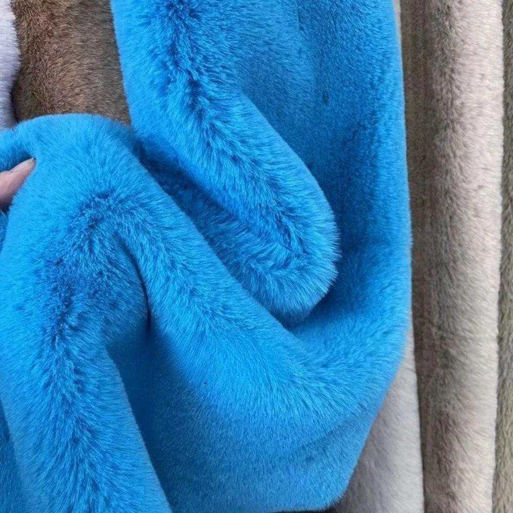 

Thickened Plush Fabric Imitation Rabbit Hair for Clothing Bags Pillows Sofas Scarves Fur Diy Sewing By The Meter Wholesale Cloth