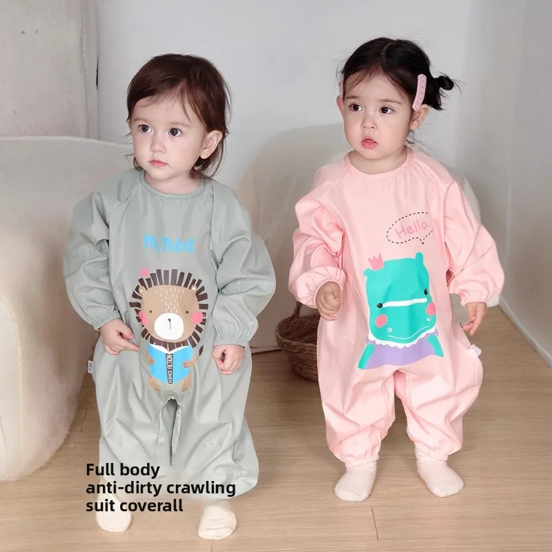 

Waterproof One-piece Smock Full Body Baby Autumn and Winter Anti-dirt Protective Clothes Men's and Women's Treasure