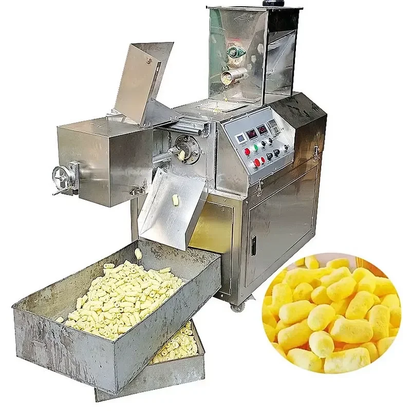 for Puff Corn Snack Maker Grain Bars Rice Biscuit Slicing Extruder Pet Animal Feed Pellet Machine