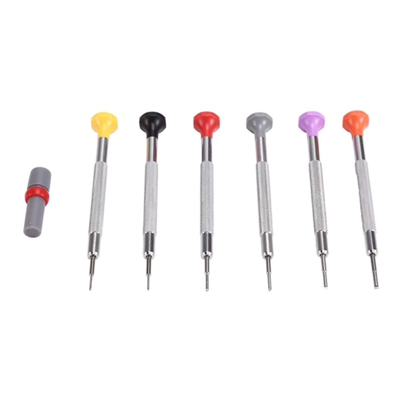 6Pcs T-Shaped Anti Slip Screwdrivers Set  For 3135 2135 Movement Watch Repair  Precision Screwdriver Watch Repair Tool