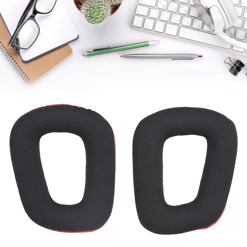 1 пара сменных амбушюр из пены с эффектом памяти, белковая кожа/сетчатая ткань, амбушюры для гарнитуры для Logitech G35 G930 G430 F450