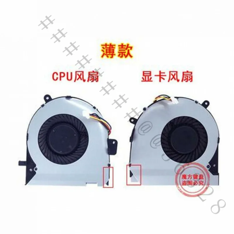 S+New CPU & GPU Cooling Fan For ASUS ROG Strix GL502VM G502VMK ZX60V FX60VM Laptop Cooler Fan Replacement Parts