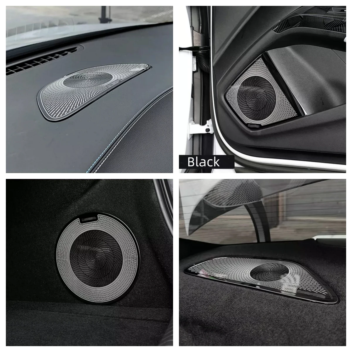 For BYD Seal 2022 2023 Interior Accessories Door Speaker Audio Loudspeaker Cover Trim Stainless Steel