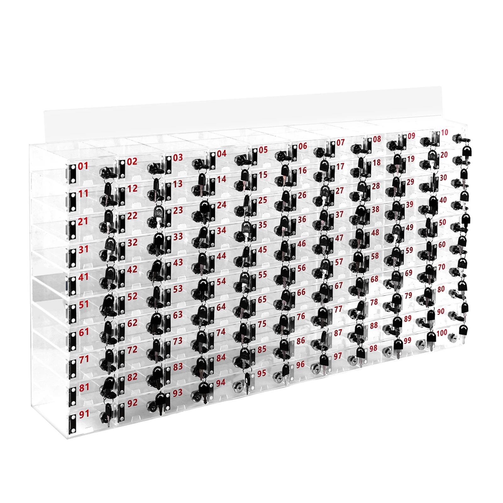 

Ящик для хранения мобильных телефонов на 100 слотов с замками и ключами, органайзер для телефонов из прозрачного акрила для школы, фабрики, офиса