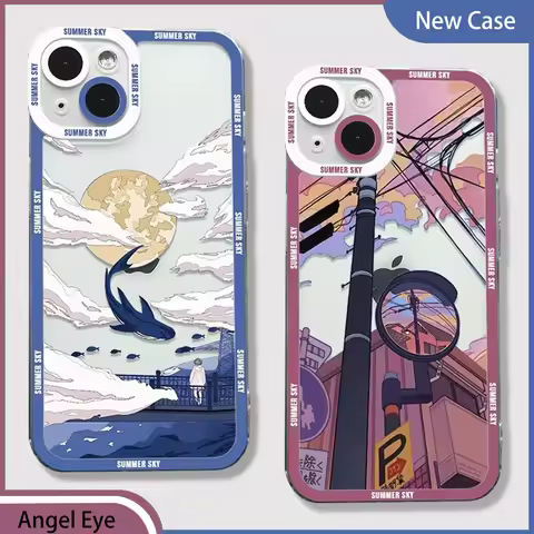 Summer Sky Landscape Phone Case For Xiaomi 14T 12T 11T 13T 10T 14 13 12 11 Lite 5G NE POCO F6 X6 Pro X3 NFC X5 X4 GT F3 F4 F5 M6